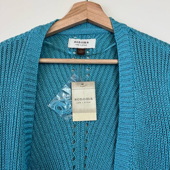 Teal Blue Sonoma Oversized Cardigan Size Large Brand New - Picture 3 of 4